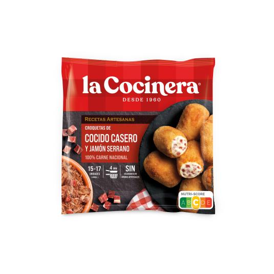 Croquetas de cocido casero con jamón serrano - 500g