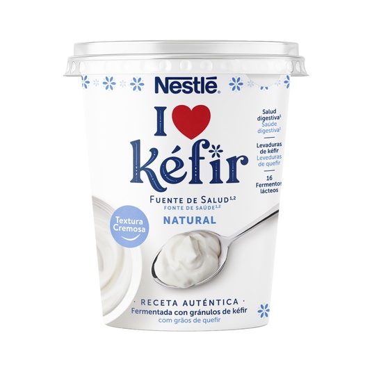 Kéfir natural con fermentos lácteos y levaduras de kéfir