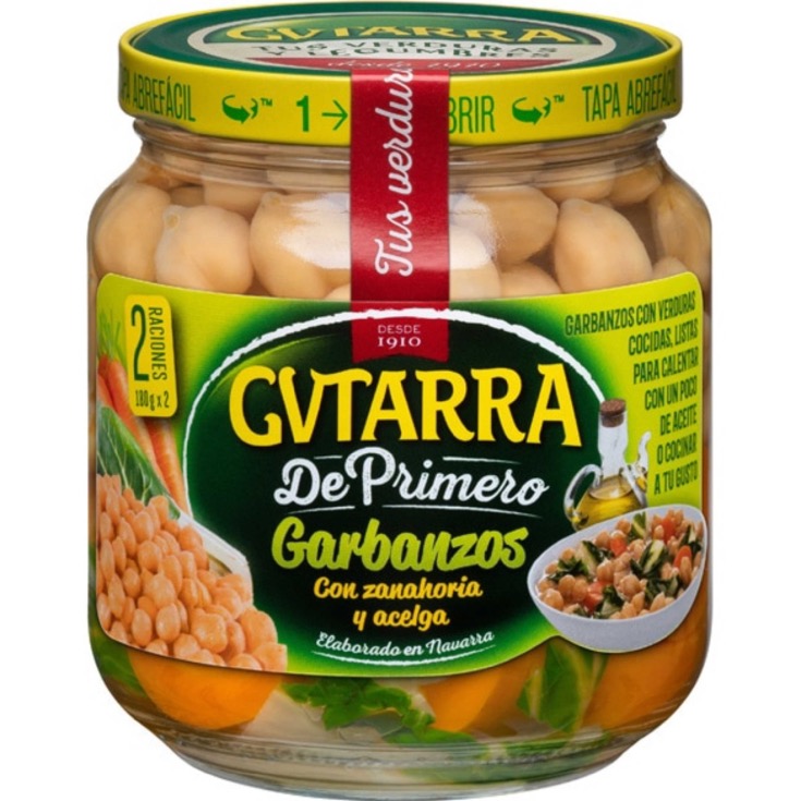 Garbanzos, acelga y zanahoria 360g