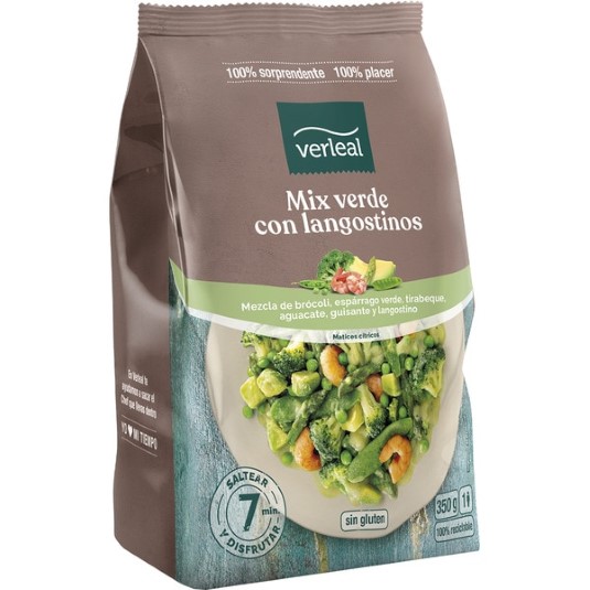 Mix verde con langostinos - 350g