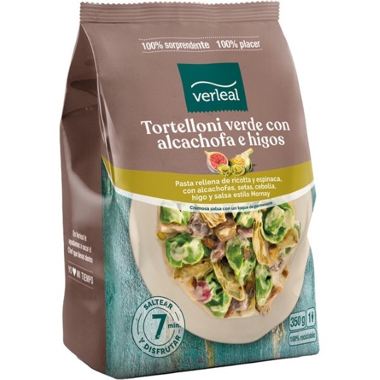 Tortellini verde con alcachofa e higos - 350g