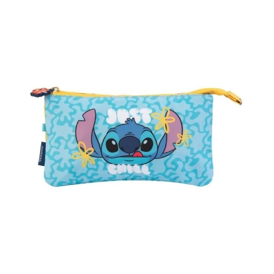 Estuche triple de Stitch tropical