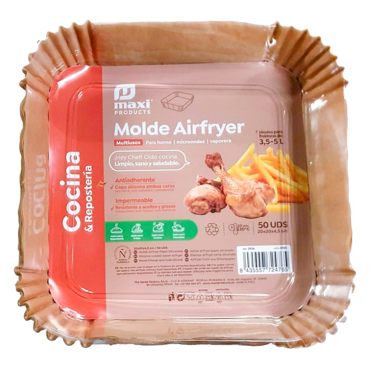 Moldes Airfryer 20x20x4,5 cm