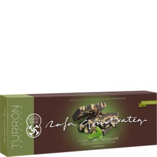 Turrón de chocolate, almendras y estevia - 250g