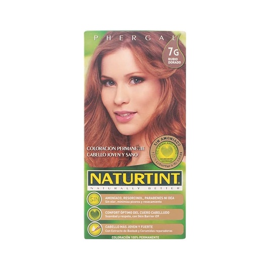Tinte rubio dorado 7G gel color permanente sin amoniaco