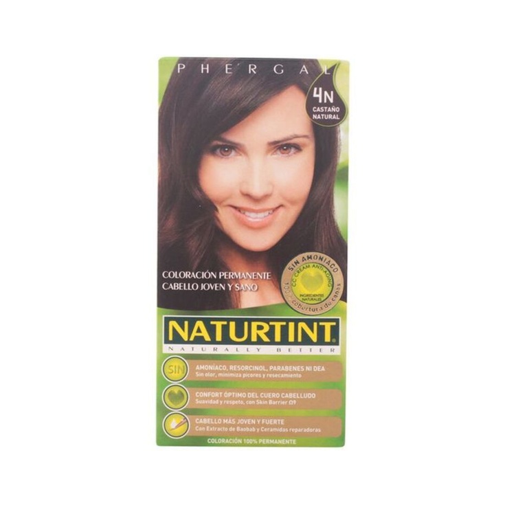 Tinte castaño natural 4N gel color permanente sin amoniaco