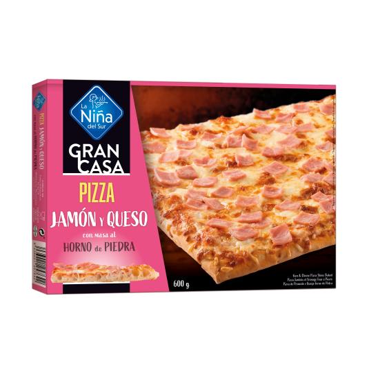 Pizza jamón y queso La niña del sur - 600g