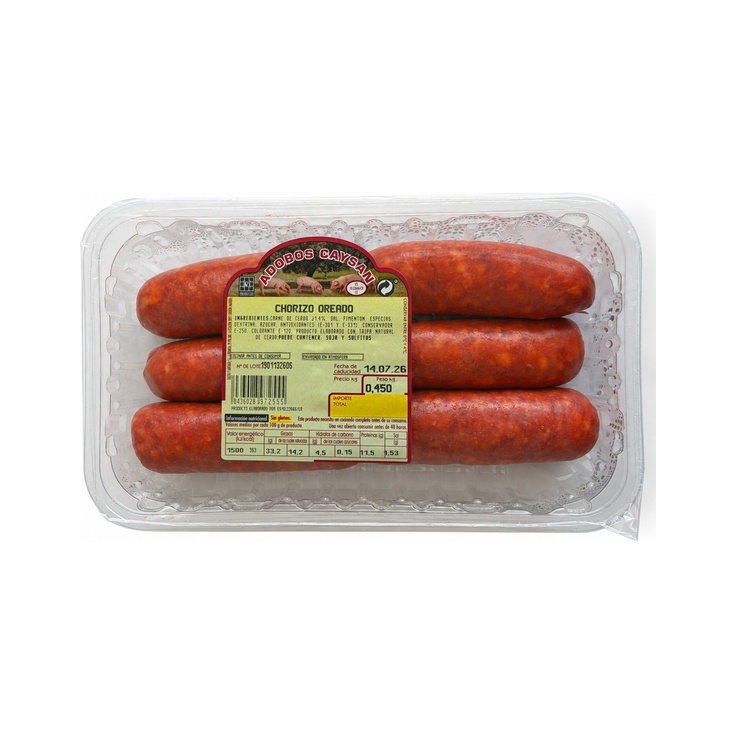 Chorizo Oreado Bandeja 450 g