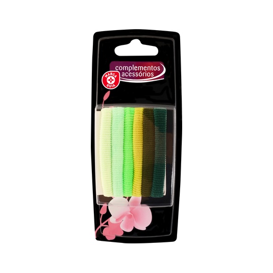 Gomas de Licra para el Pelo de Colores Pack de 6 Unidades