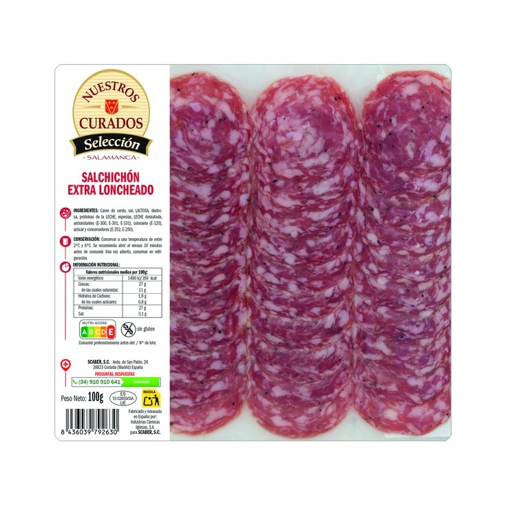 Salchichón Extra Nuestros Curados 100 g
