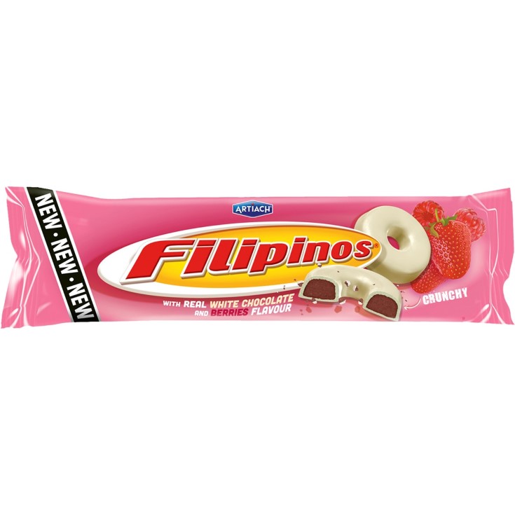 Filipinos blancos con frutos rojos - 100g
