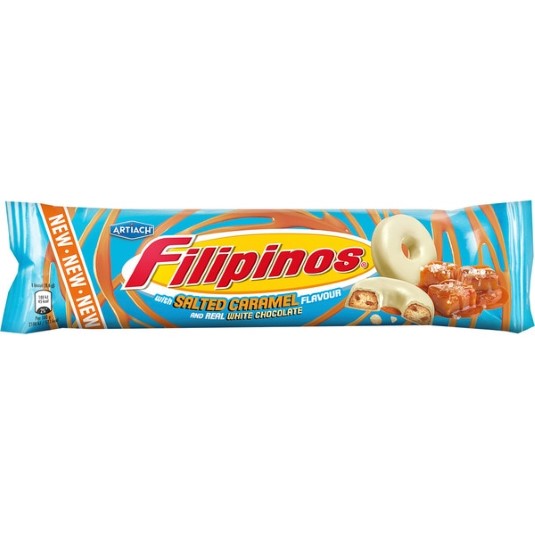 Filipinos blancos con caramelo salado - 100g
