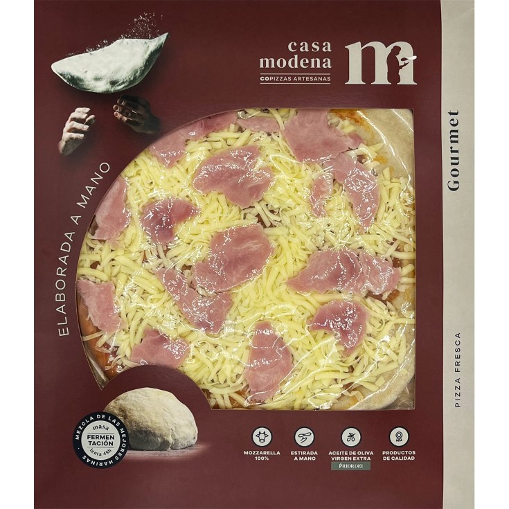 Pizza jamón y queso Casa modena - 395g