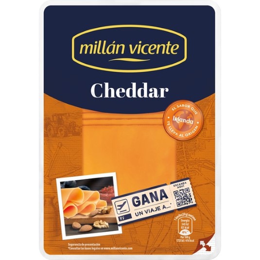 Lonchas de queso Cheddar M. Vicente - 140g