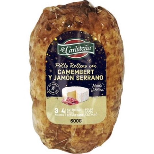 Pollo relleno queso Camembert y jamón serrano - 600g