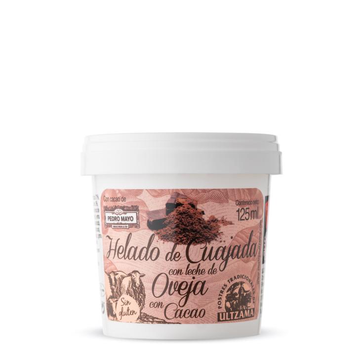 Helado de cuajada con cacao puro Ultzama - 125ml