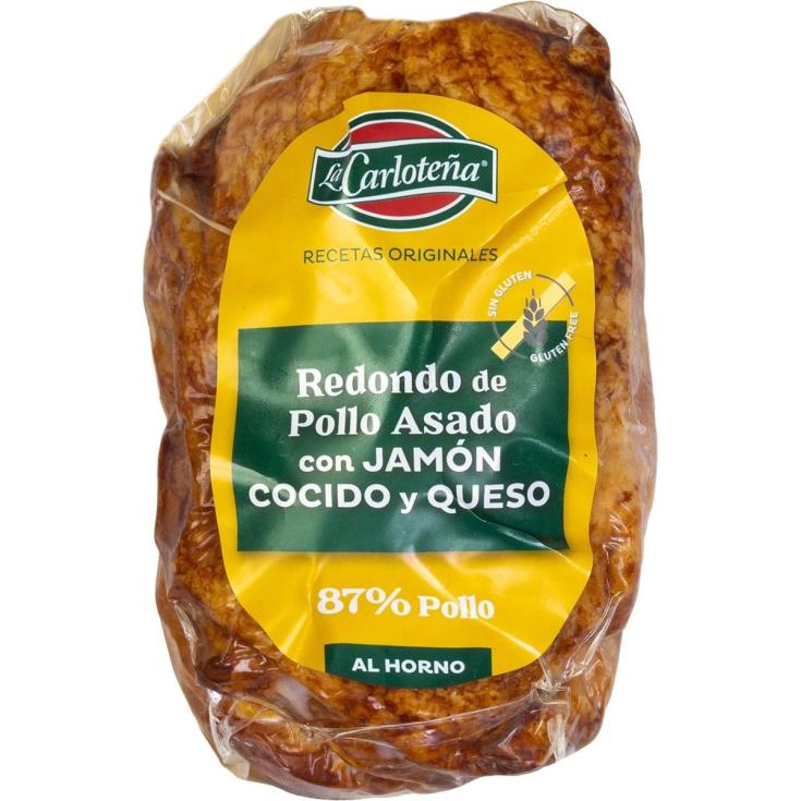 Redondo de pollo asado con jamón cocido y queso 