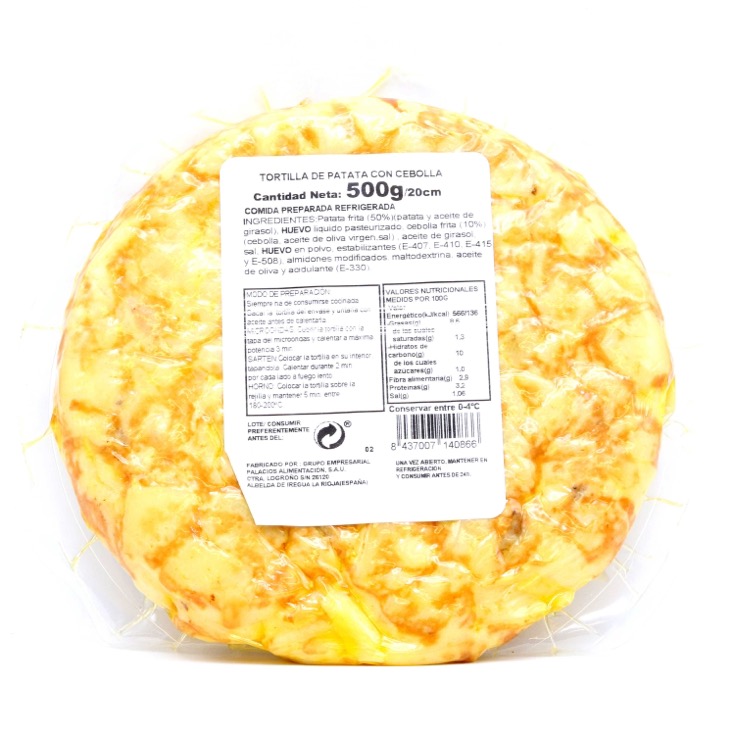 Tortilla de patata con cebolla - 500G