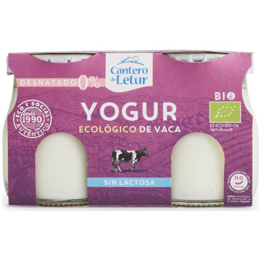 Yogur de vaca natural 0% sin lactosa - 2 x 125g