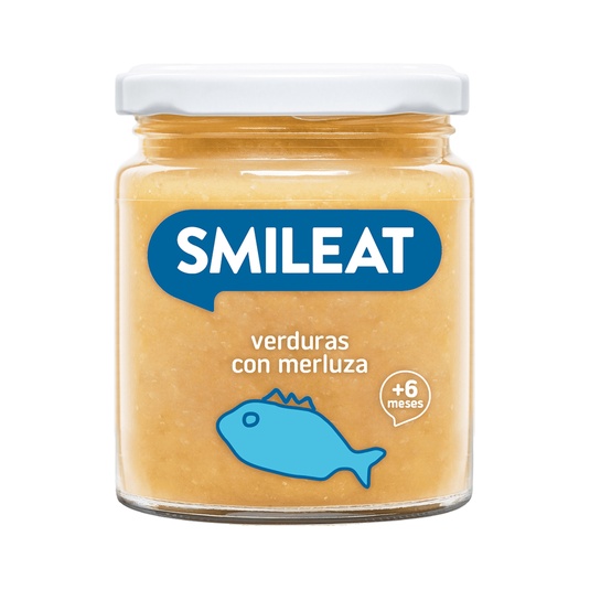 Tarrito de verduras con merluza sin gluten desde 6 meses