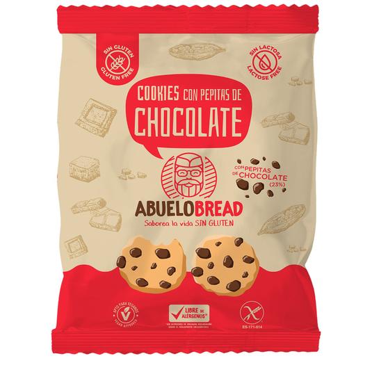 Cookies con pepitas de chocolate sin gluten y sin lactosa 
