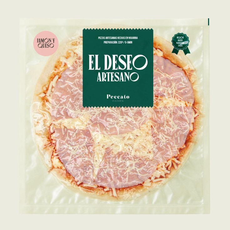 Pizza jamón y queso El deseo artesano - 380g
