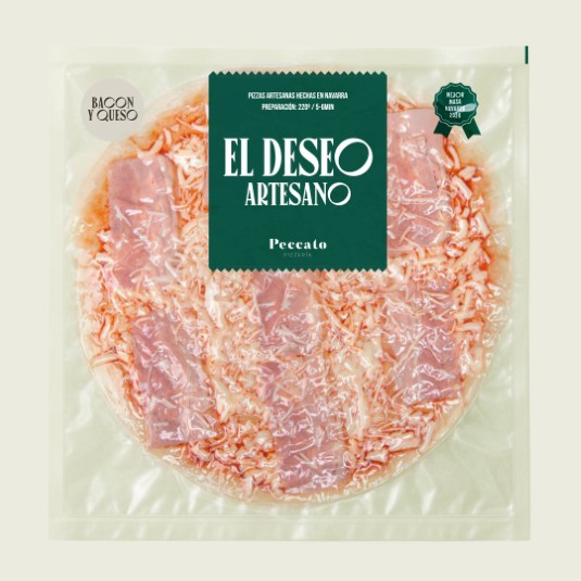 Pizza bacon y queso El deseo artesano -380g