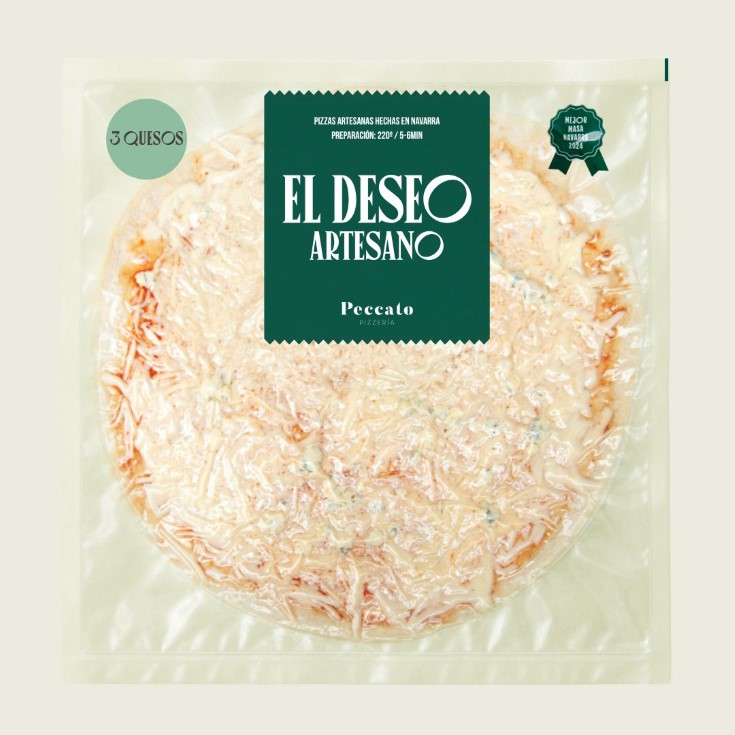 Pizza 3 quesos El deseo artesano - 420g