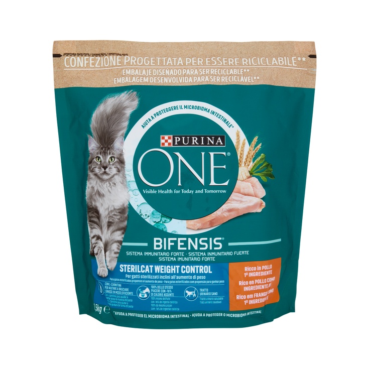 Alimento para gatos esterilizados sabor a pollo 1,5kg