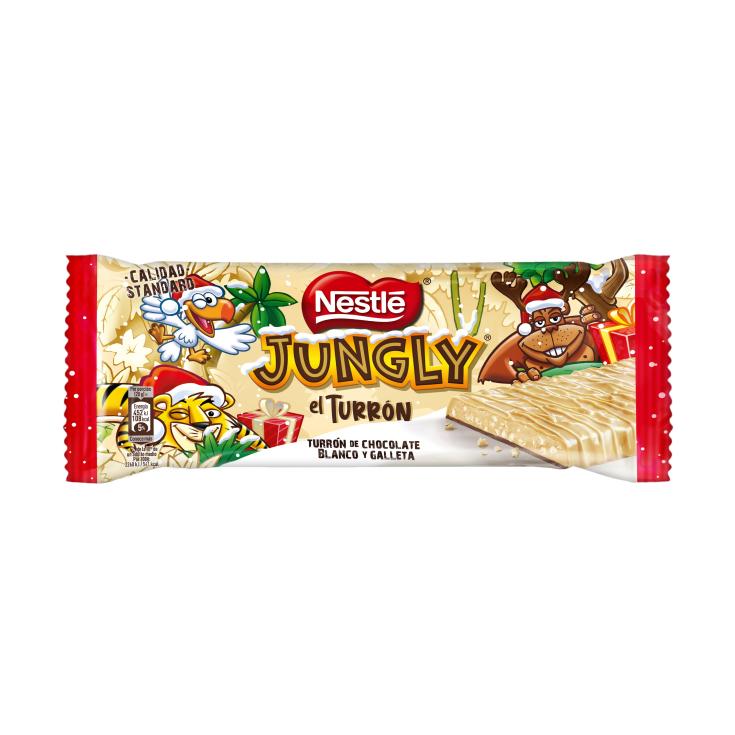 Turrón chocolate blanco y galleta Jungly Nestlé - 232g