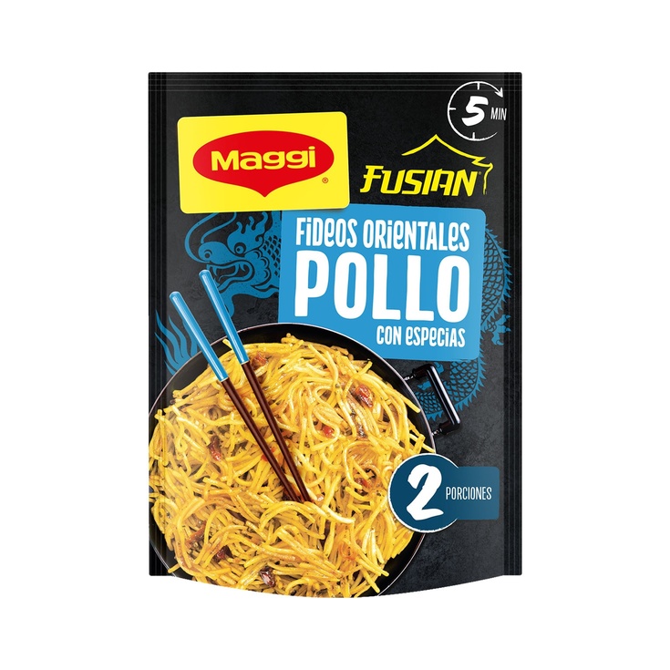 Fideos orientales noodles Yakisoba sabor pollo asiático