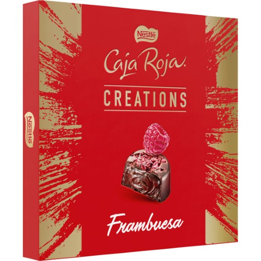 Creations bombones de chocolate negro y frambuesa