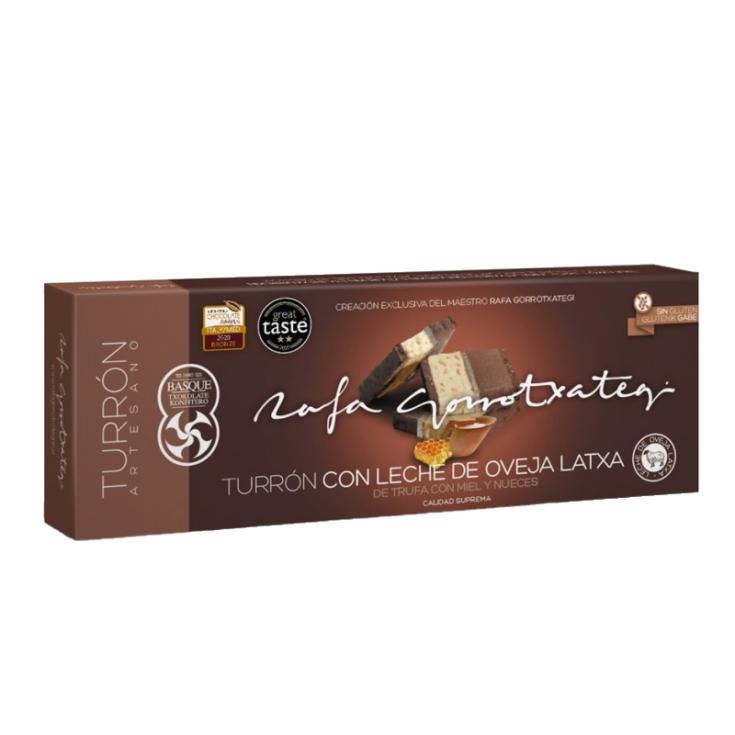 Turrón de oveja latxa con trufa , miel y nueces - 250g