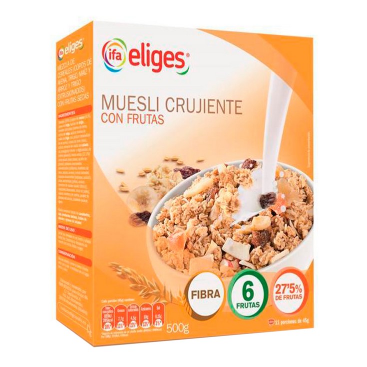 Muesli crujiente con fruta - Eliges - 500g