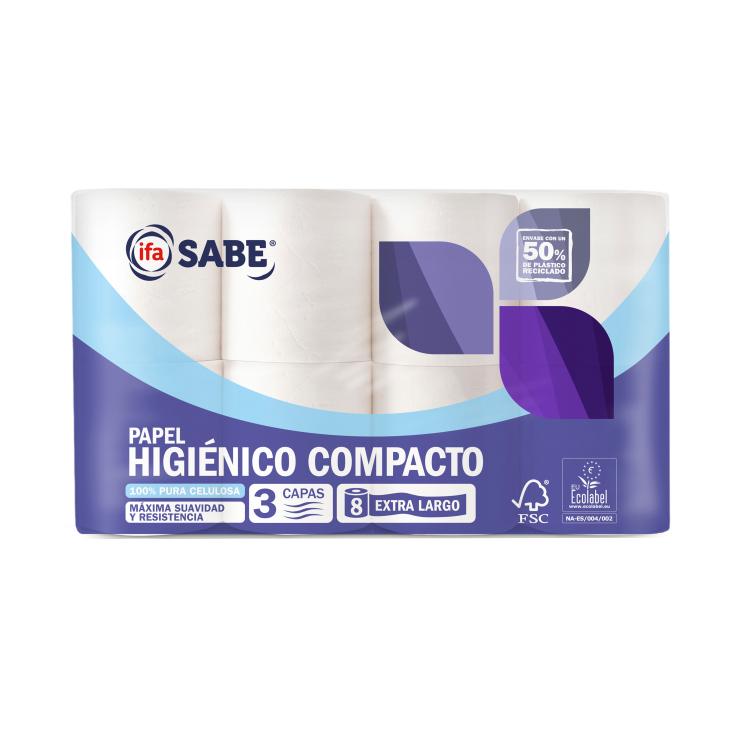 Papel Higiénico Comp. 3 Capas 8 uds