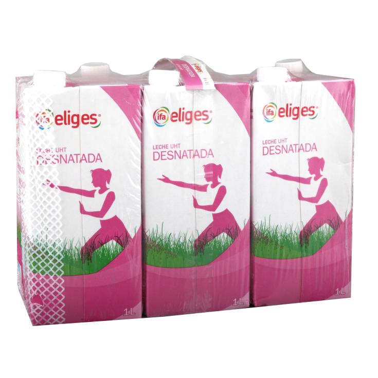 Leche desnatada - Eliges - 6X1l