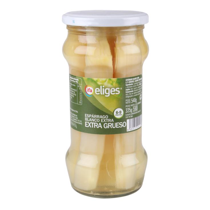 Espárragos blancos extra grueso 6/9 uds 325g