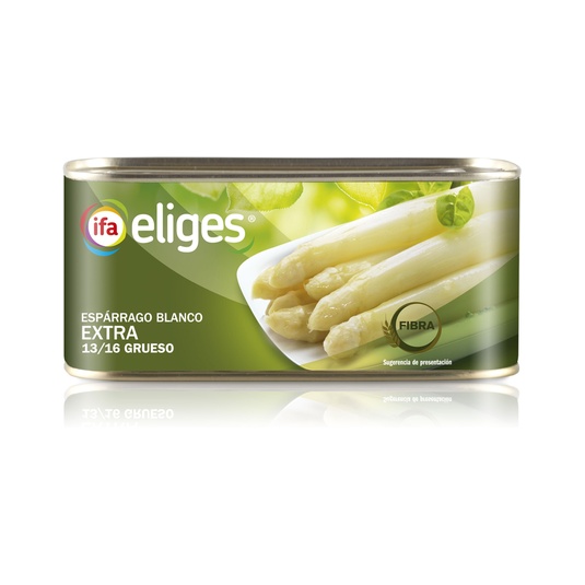 Esparrago blanco extra 13/16 grueso lata de 1kg