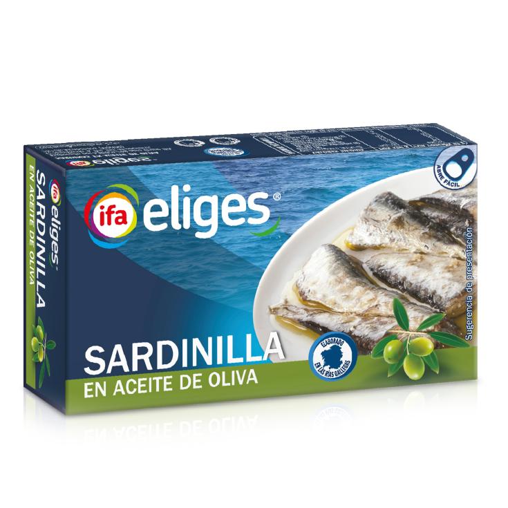 Sardinillas en aceite de oliva - Eliges - 62g Sardinillas en aceite de oliva - Eliges - 62g