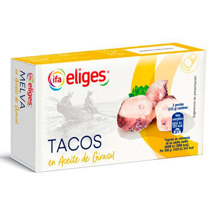 Tacos de pulpo en aceite vegetal - Eliges - 72g Tacos de pulpo en aceite vegetal - Eliges - 72g