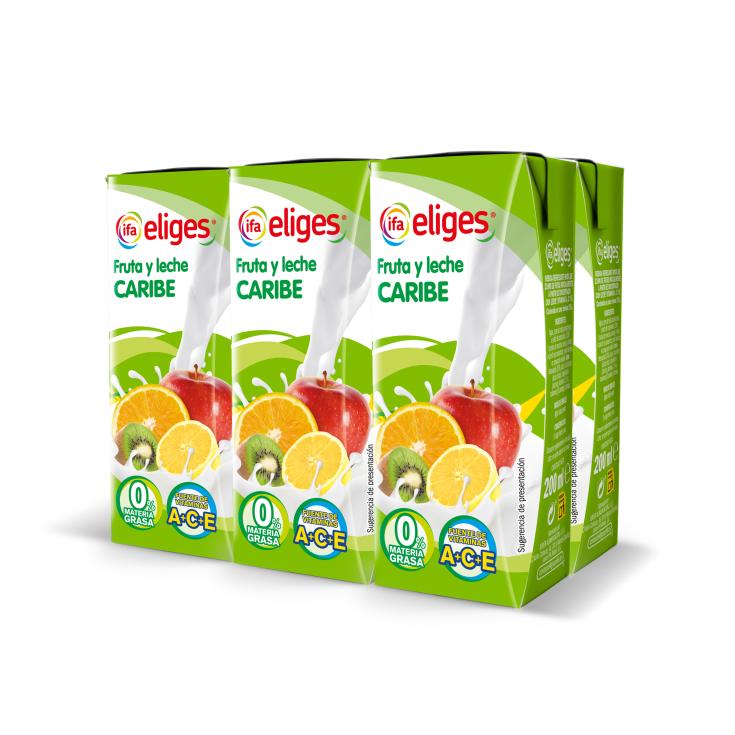 Zumo de fruta y leche caribe - Eliges - 6x200ml