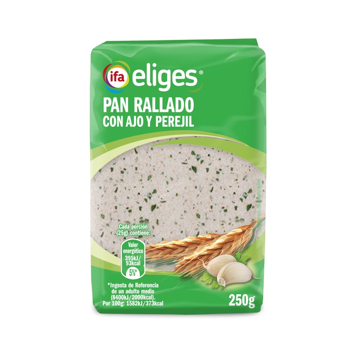 Pan rallado con ajo y perejil bolsa de 250g