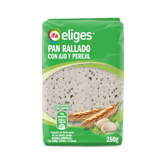 Pan rallado con ajo y perejil bolsa de 250g