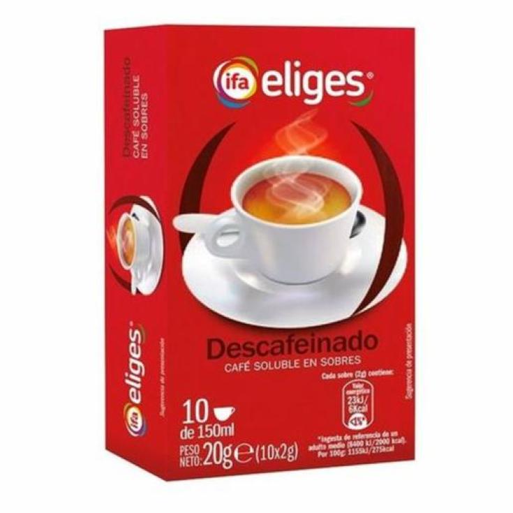 Café soluble descafeinado Eliges - 10x2g