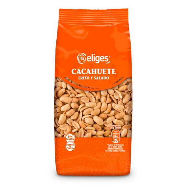 Cacahuetes fritos con sal - Eliges - 200g