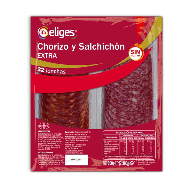 Salchichón + Chorizo - Eliges - 2x120g