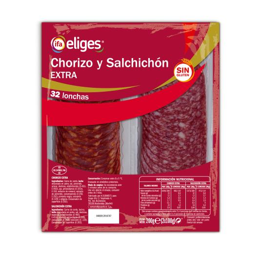 Salchichón + Chorizo - Eliges - 2x120g