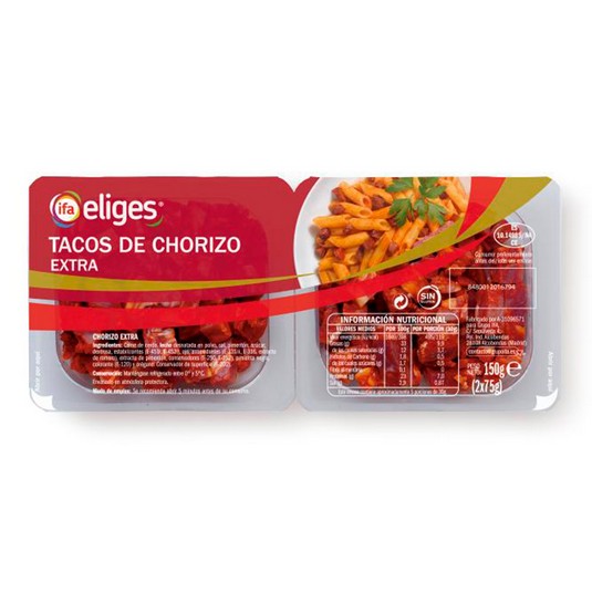 Tacos de chorizo - Eliges - 2x100g
