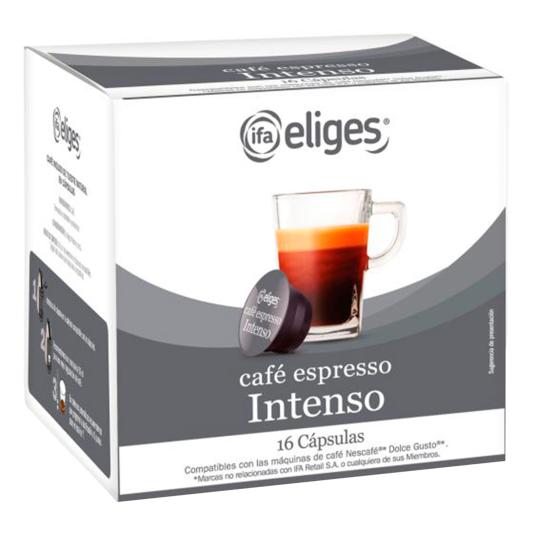 Café cápsulas espresso intenso - Eliges - 16 uds