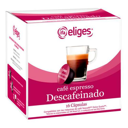 Café cápsulas espresso descafeinado - Eliges - 16 uds